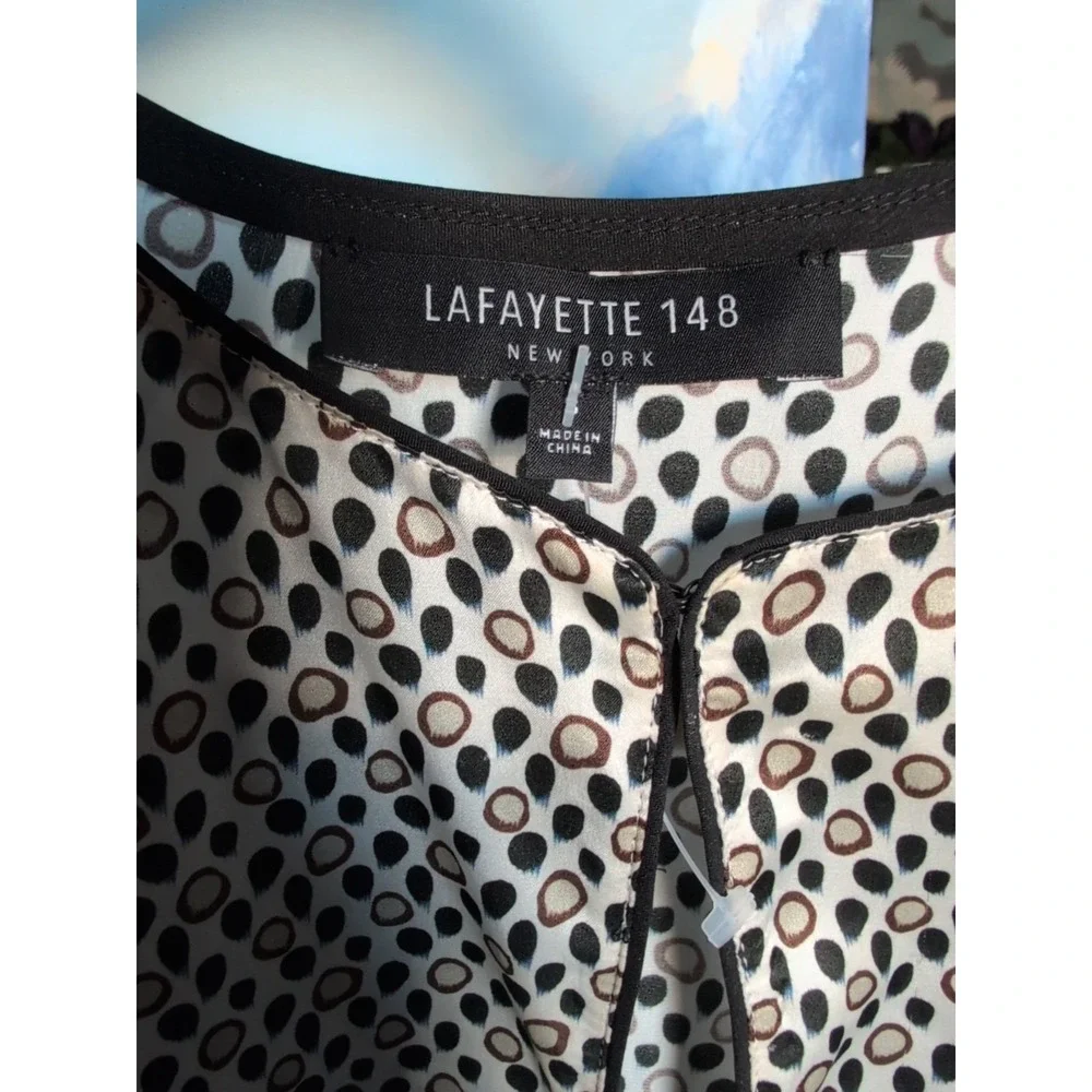 NEW! Lafayette 148 New York S Silk Kelsey Blouse
